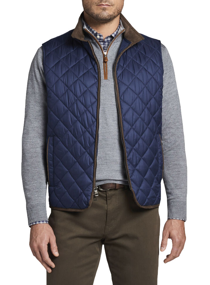 Peter Millar Essex Quilted Travel FullZip Golf Vests